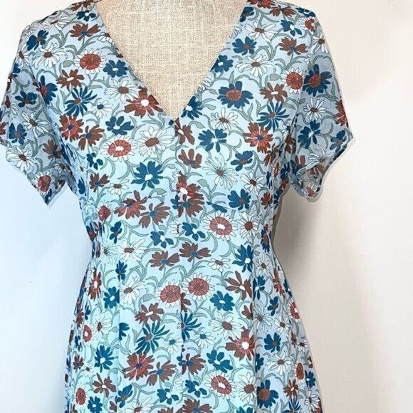 NWOT Madewell Open Back Mini Dress in Wildflower Garden Womens Sz 4 Sold Out - Picture 5 of 12